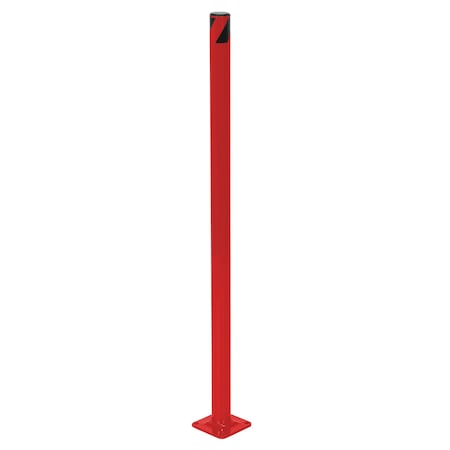 Vestil STEEL PIPE SAFETY BOLLARD 36"X1.75" RED BOL-36-2-RED